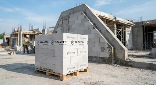 Stok Pallet Bata Ringan Hebel di Pabrik