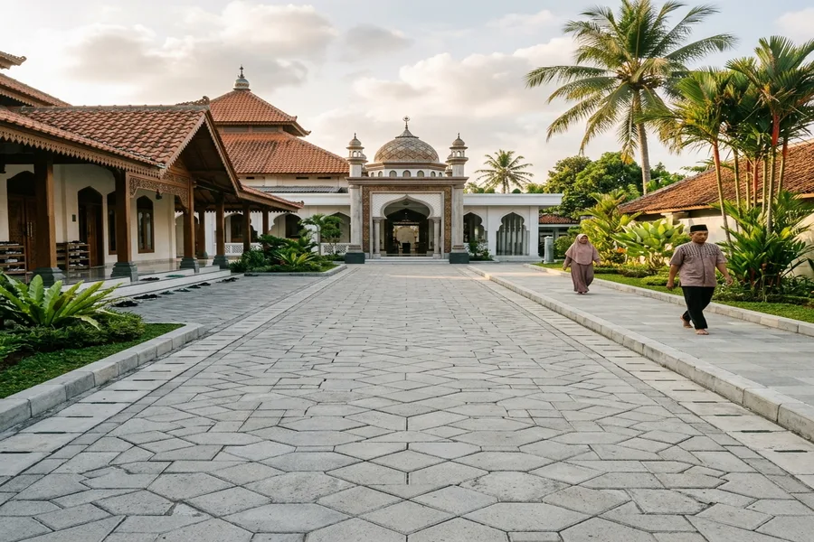 Paving Pelataran Masjid Fasilitas Warga Boyolali