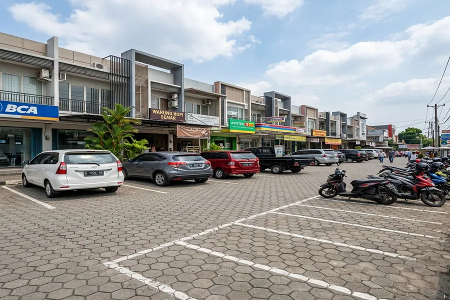 Paving Area Parkir Ruko Komersial Solo Baru