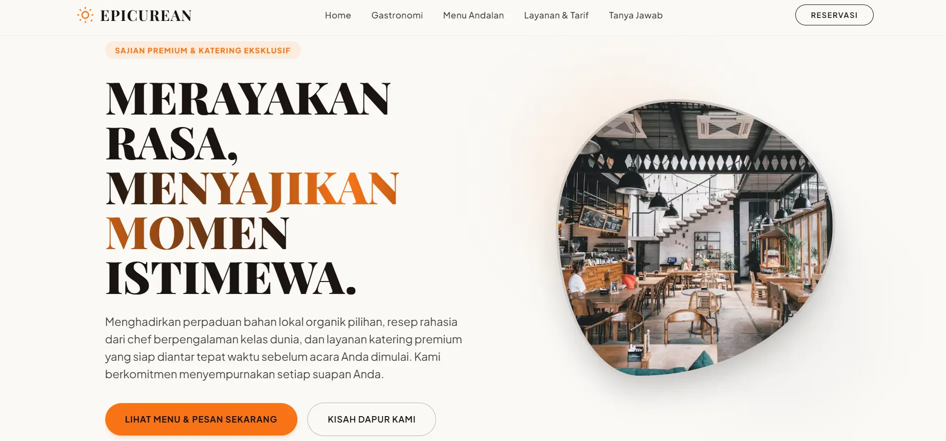 Landing Page Catering dan Restoran Tangerang oleh FirKaizen Digital ID