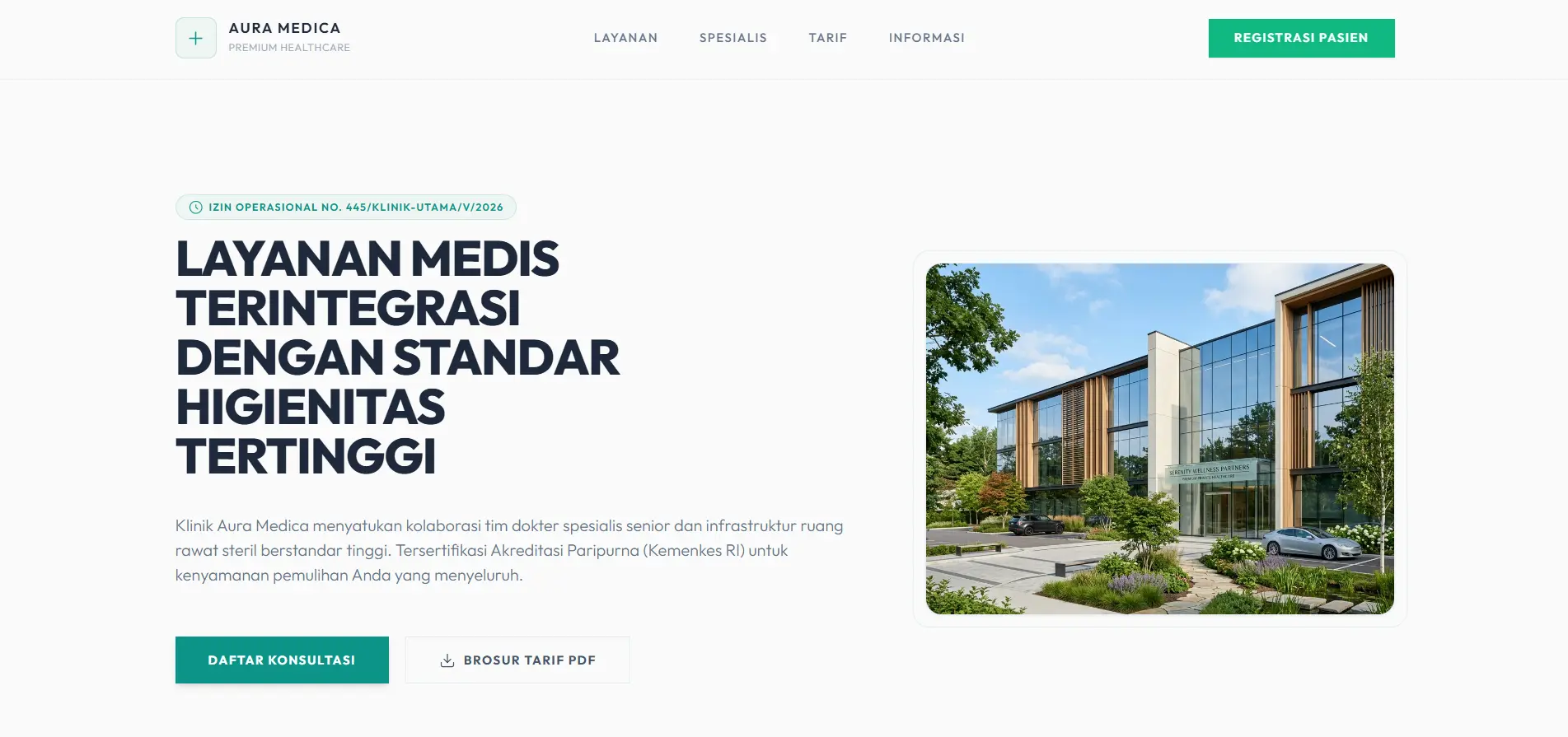 Web Company Profile Klinik Kesehatan Tangerang oleh FirKaizen Digital ID