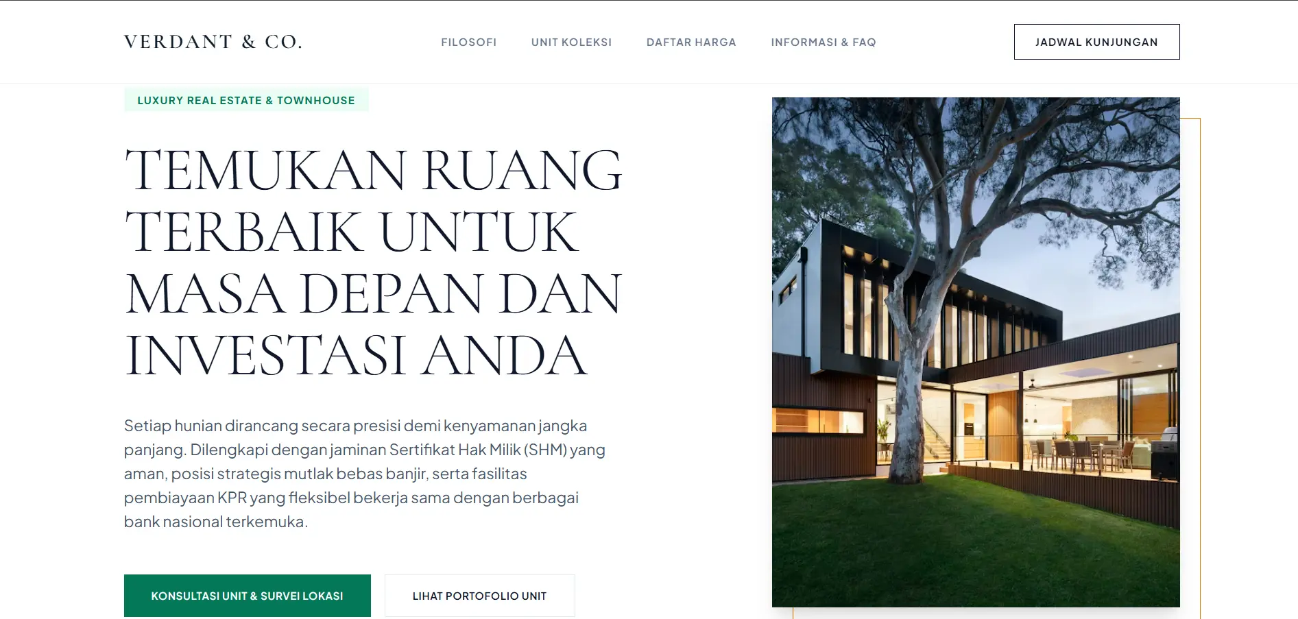 Landing Page Agen Properti Tangerang oleh FirKaizen Digital ID