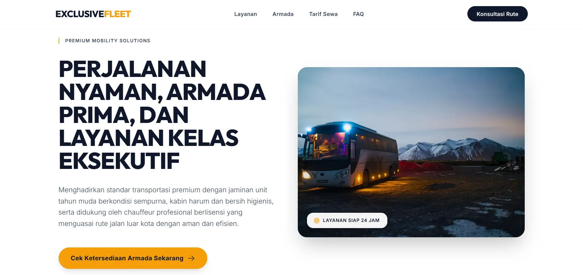 Landing Page Rental Mobil Tangerang oleh FirKaizen Digital ID